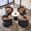 Mesa y Silla de Negociación para Oficina de Ventas de Lujo Ligero y Silla, Mesa y Silla de Negociación de Negocios para Área de Oficina, Combinación de Mesa y Cuatro Sillas para Recepción de Hotel y Casa de Huéspedes