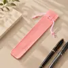 Bolsa para bolígrafos de terciopelo de cristal, bolsa de terciopelo doble cara engrosada con cordón para bolígrafos, bolsa de almacenamiento de tela de felpa para bolígrafos y bolígrafos de cobre, al por mayor