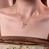 Collar de Plata 990 para Mujer, Cadena Dulce y Elegante para Clavícula, Joyería de Gama Alta de Nicho Estilo Coreano Xl012