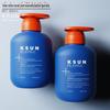 Garrafa de leite corporal PET Fat Dun Round Shoulder 300ml Plástico Oval Infantil Sabonete Corporal Shampoo Garrafa Engarrafada