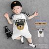 Roupa de Verão de Manga Curta para Bebê Menino Recém-Nascido Roupa de Verão para Bebê Roupas de Beisebol Roupas da Moda para Bebê de Um Ano Roupas Tesouro Masculinas