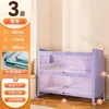 Estantería de Acero para el Hogar Estantería Infantil con Puerta Vidrio a Prueba de Polvo Vitrina Hecha a Mano Armario de Hierro Taquilla de Almacenamiento