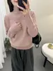 Suéter de Mujer Cuello Medio Alto, Nuevo Básico de Invierno 2025, Top Elegante para Mujer, Adecuado para Otoño e Invierno, Se Puede Usar como Capa Exterior