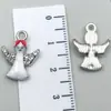 Set Mixto de 20 Esmalte Navideño Aleación K Blanca Accesorios para Joyería DIY: Amuletos para Pulsera de Papá Noel, Muñeco de Nieve, Campana, Reno