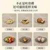 Plato para Huesos Transparente con Patrón de Glaciar, Plato de Mesa de Lujo para Desechos de Comida de Grado Alimenticio, Plato Duradero para Snacks y Frutas para Sala de Estar