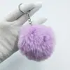 Chaveiro Pingente Bola de Pelo de Fábrica 8cm Imitação de Pelo de Coelho Rex Porta-Chaves Bolsa de Menina Acessórios de Carro Presente