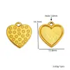 Colgante con Forma de Corazón de Acero de Titanio DIY Acero Inoxidable Chapado en Color Dorado de 18 Quilates Conservación del Color Vaina de Loto Tetera Corazón Colgante Accesorios de Joyería