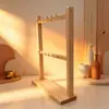 Soporte de exhibición personalizable de madera real para adornos de cualquier tamaño, soporte de exhibición de productos culturales y creativos, soporte de exhibición de colgantes