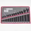 Llave de vaso de extremo abierto Flor de ciruelo de doble uso transfronteriza Bolsa de lona Juego de 15 piezas Tratamiento térmico espesado Superficie de espejo Herramienta doméstica