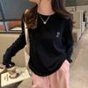 Camiseta de manga larga de terciopelo de doble cara cálida para mujer, otoño e invierno, nueva camisa interior holgada, adelgazante y cálida, top de moda