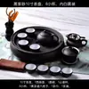 Juego de Té Kung Fu de Arcilla Púrpura con Tetera, Tazas de Té, Bandeja de Té, Juego de Té de Cerámica, Cuenco Redondo para Lavar el Té, Almacenamiento de Agua, Jia Shi Hua