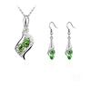 Europa y Estados Unidos transfronterizo simple imitación cristal austriaco joyería aretes gota de agua collar juego de dos piezas joyería de ángel elfo