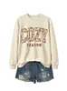 TEMPORADA CONFORTÁVEL Em Estoque Casual Floral Gola Redonda Manga Longa Feminino Amazon Cross-border Comércio Exterior ebay Moletom Solto