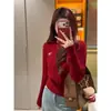 Suéter de Punto Trenzado de Manga Larga para Mujer Otoño/Invierno 2026, Top Interior de Moda Holgado Adelgazante