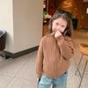 Não. 9.6 Outono Novo suéter para meninas suéter 2023 Outono Novo suéter com zíper de gola alta