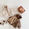 Tops de Invierno para Bebé Estilo Coreano para Niños y Niñas, Chaqueta Cálida Gruesa de Terciopelo de Cordero con Capucha de Oso, Ropa de Algodón Moderna