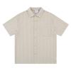 Camisa Respirável Translúcida Damasco Bubble Sand Manga Curta Casual Solta Design Plissado Estilo Hong Kong Vestuário Camisa Masculina de Meia Manga