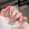 Manicura Puramente Hecha a Mano, Uñas Portables, Starburst, Temperamento Gato de Ojo de Gama Alta, Estrellas, Blanqueamiento, Blanqueamiento, Atmósfera Brillante para Estudiantes