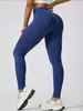 Calça de Yoga Europeia e Americana de Design Sem Costura com Cintura em V para Afinar, Calça Esportiva Respirável de Secagem Rápida, Leggings Fitness para Levantar o Bumbum
