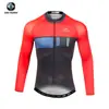 Ropa de Ciclismo de Otoño Xingheng Pantera Negra Nueva Ropa y Pantalones de Ciclismo Transpirables Ropa de Ciclismo Estampada Top Largo