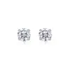 Pendientes Pequeños Exquisitos de Plata de Ley S925 Versátiles para el Día a Día Lujo Ligero Pendientes de Botón de Moissanita para Mujer Estilo Mini Simple para Mujer