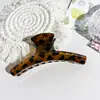 Presilha de Garra com Estampa de Leopardo Transfronteiriça Nova Presilha de Tubarão Acessório de Cabelo Presilha para Cabelo Grosso na Parte de Trás da Cabeça Presilha de Cabelo de Alta Qualidade