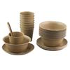 Caixa de Almoço Descartável Casca de Arroz Caixa de Almoço Degradável Tigela Hashi Conjunto de Cinco Peças Doméstico Banquete de Casamento Churrasco Talheres Fabricante
