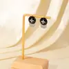 Brincos S925 Trevo da Sorte de Quatro Folhas com Gotejamento de Óleo, Banhados a Ouro Real 18K com Zircônia, Brincos de Luxo Leve de Alta Qualidade para Mulheres