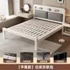 Cama de Hierro Forjado, Cama Matrimonial para Uso Doméstico, Acero Inoxidable, Engrosada y Reforzada, Adecuada para Apartamentos de Alquiler, Cama de Hierro para Dormitorio Individual, Cama con Marco de Hierro