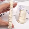 Yishang Seda 1cm Goma para el Cabello Moda Seda de Morera Sin Costuras Diadema de Moda para Mujer Accesorio Elástico para el Cabello Cuidado del Cabello