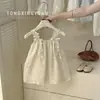 TIMO Vestido de Verano Guofeng Floral para Niñas Bebé Vestido de Princesa para Bebé Niña Moda Vintage Vestido de Princesa para Niña
