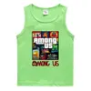 Conejo de Fuego 2023 Verano Chaleco Infantil Algodón Coreano Casual Camiseta Base Absorbente de Sudor Caramelo Camiseta Interior sin Mangas para Niños