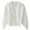 Atacado Fábrica de Roupas Femininas Transfronteiriça 2026 AliExpress INS Moda Popular Jaqueta de Tricô Feminina