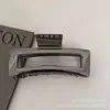Estilo Coreano Presilha Quadrada Vazada Grande Presilha de Tubarão de Metal Versátil Elegante Presilha para Cabelo na Nuca Grampo de Cabelo Grampo de Cabelo