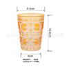 Taza de agua de vidrio de color vintage pintada a mano de celebridades de Internet, creativa taza de cerveza de jugo de diamante de vidrio verde en relieve