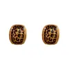 Otoño e Invierno Nueva Moda Retro Geométricos Estampado de Leopardo Ovalados Pendientes Femeninos Lujo Ligero Diseño Único Pendientes Venta al por Mayor