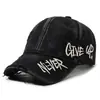 Gorra de Béisbol Lavada Vintage Desgastada Estilo Europeo y Americano para Mujer, Bordado de Letras Personalizado, Gorra de Pico Adelgazante, Gorra Casual para Parejas, de Hombre