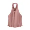 Para Comercio Exterior Europeo y Americano Transfronterizo Ropa de Mujer, Estilo de Verano Versátil Más Vendido en Aliexpress Top sin Mangas Halter de 12 Colores