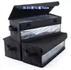 Caixa de Armazenamento de CDs para Carro, Organizador de Armazenamento de Discos para Casa de Grande Capacidade, Caixa de Armazenamento Dobrável com Tampa, Caixa de Armazenamento Espessada