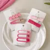 2024 Nuevo Pasador de Amor para el Cabello para Mujer Lindo Rosa Lateral Pinza para Flequillo Pequeño Adorno para la Cabeza Pasador Dopamina