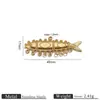 Pingente de Aço Inoxidável Banhado a Ouro 18K Estilo Oceano Pingente Artesanal DIY Joias Versáteis Acessórios Personalizados de Alta Qualidade Atacado