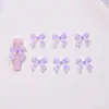 Pajarita en forma de corazón, moño flotante, accesorios para manicura, pequeños accesorios de resina 3D, aretes DIY, pinzas para el cabello, decoraciones para uñas