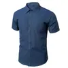 Camisa blanca de manga larga para hombre, estilo coreano, ajustada, informal, para trabajo profesional, sin planchado