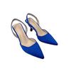 Zapatos de Tacón Alto para Mujer 2025 Primavera y Verano Nuevos Zapatos de Tacón de Aguja Puntiagudos Nicho Elegantes Sandalias Baotou con Correa Trasera