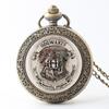 Relógio retrô com emblema da escola de Hogwarts, relógio clássico moderno de lembrança de Harry Potter, relógio de bolso grande
