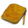 Amazon Source Capa Superior Cuero Vegetal Curtido Billetera para Monedas Hecha a Mano Estilo Retro Cremallera Mini Pequeña Simple Bolsa para Monedas