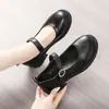 Zapatos Mary Jane para Mujer 2026 Otoño Nuevo Estilo Universitario Versión Coreana Zapatos Lolita Japoneses con Velcro para Pies Anchos Zapatos Pequeños de Cuero
