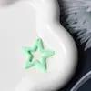 Pingente de Acrílico 45X43mm Recortado Estrela de Cinco Pontas Chaveiro DIY Pingente para Mala Bola de Cabelo Acessórios de Joias Decorativas