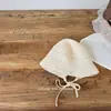 Chapéu de Palha Casual com Recortes para Crianças, Chapéu de Sol Fino de Palha para Férias de Verão de Meninas, Chapéu de Praia