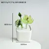 Maceta de Flores Esmaltada Zibo, Decoración con Flores Artificiales, Artesanía, Regalo del Día de la Madre, Flor Eterna, Decoración Creativa de Escritorio
